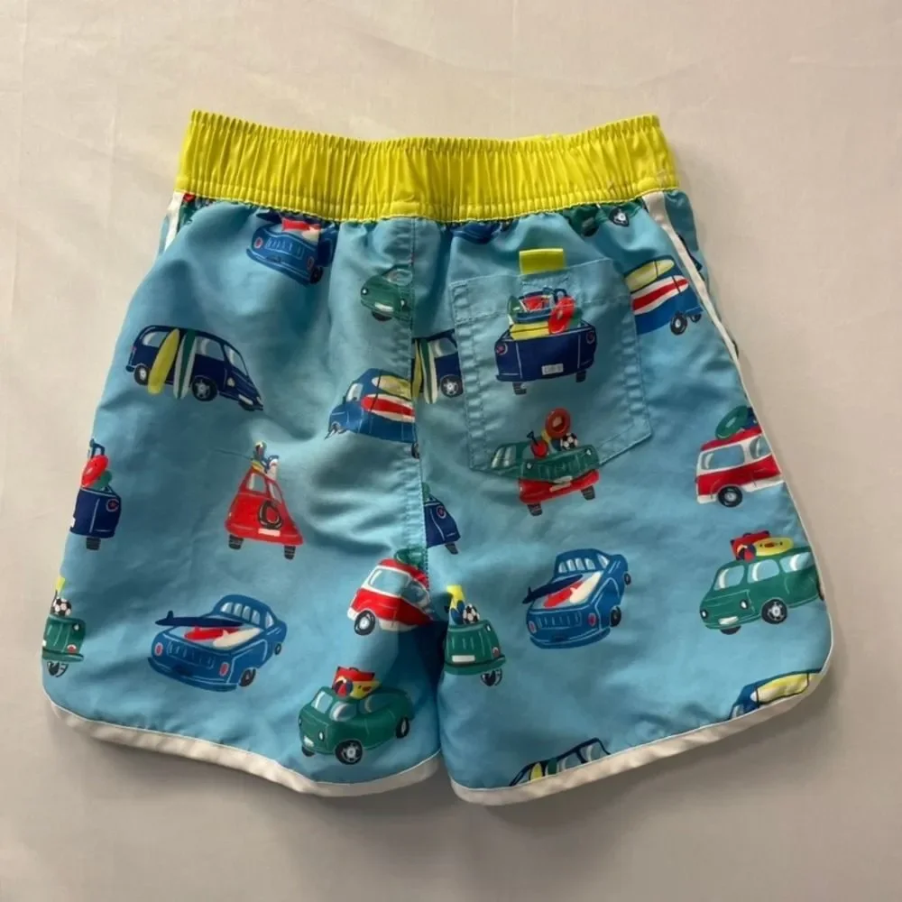 Mini Boden Surfboard Print Swim Trunks Board Shorts Size 4-5Y 110cm